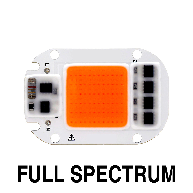10pcs Hydroponice AC110V 220V 20W 30W 50W COB LED Grow Light Chip Volledige Spectrum Dag warm Wit Voor Indoor Plant Zaailing Groei: Full Spectrum / 50W / AC110V