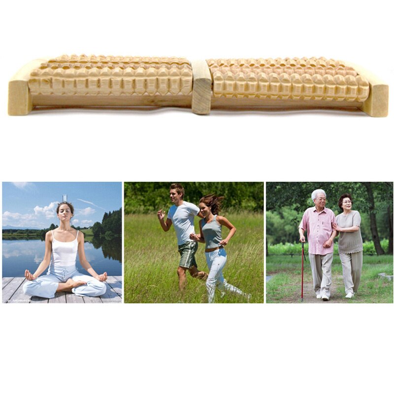 5 rå træ fodrulle træ sundhedspleje massageador zoneterapi relax relief massager spa anti cellulite fod massager