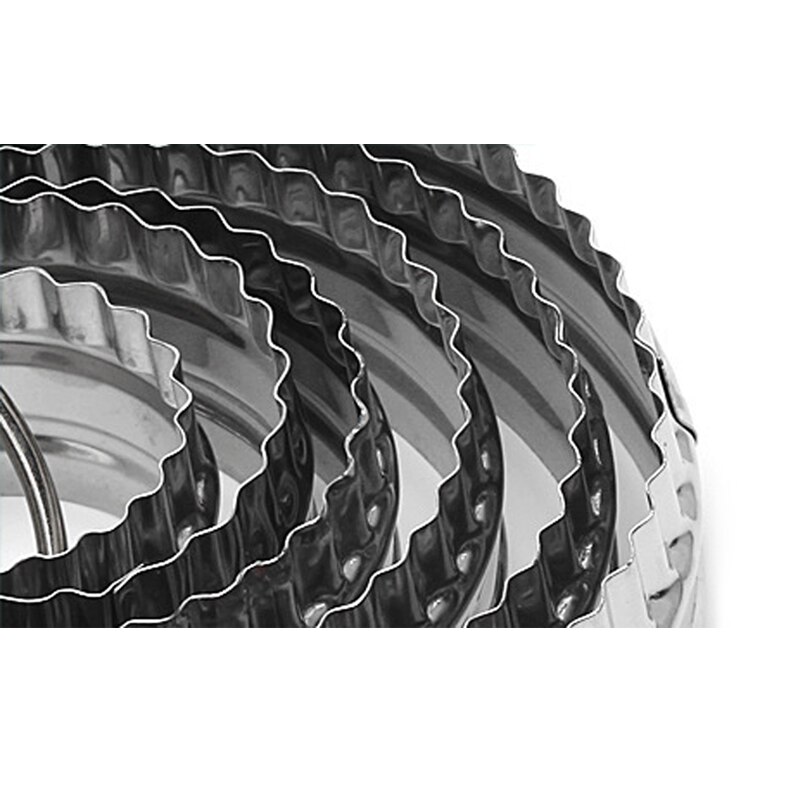 Emporte-pièce métallique carré ou rond, 6 pièces, double face, pour pâte à gâteau Fondant, Diy, 115