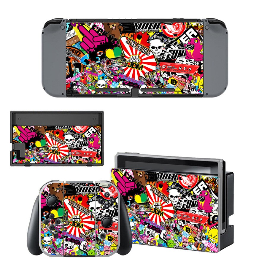 12 Styles Cool Graffiti Style Vinyl Decal Skin Sticker For Nintend Switch NS NX Console & Joy-con Game Accessories: Style 3