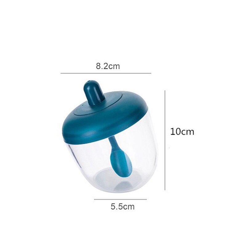 Seasoning Bottle Spice Organizer Jar With Spoon Salt Sugar Chicken Essence Condiment Storage Containers