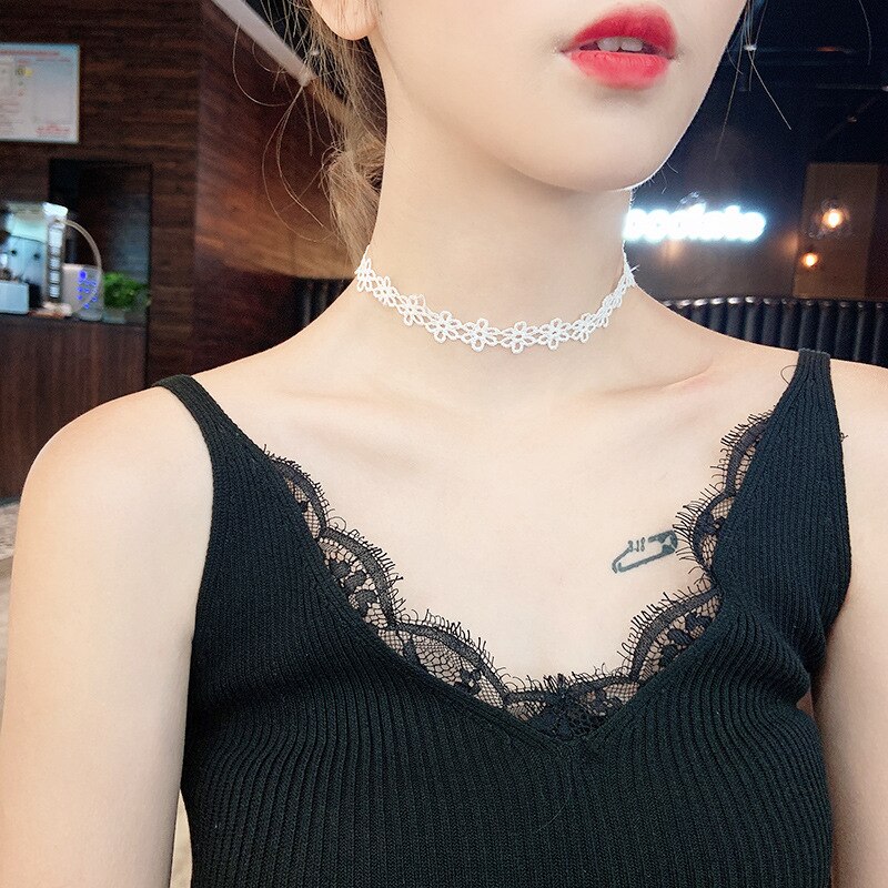 Koreaanse kraagjes groot kolye gothic vintage boho bloemenhalsband ketting sleutelbeenketting voor vrouwen met gouden verstelbare maat