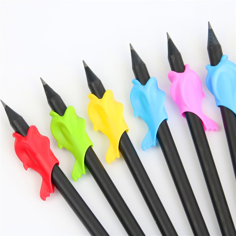5pc Preschoolers Pupils Hold A Pen Device To Hold A Pen Correction Pen Pencil Writing Tool Silica Gel
