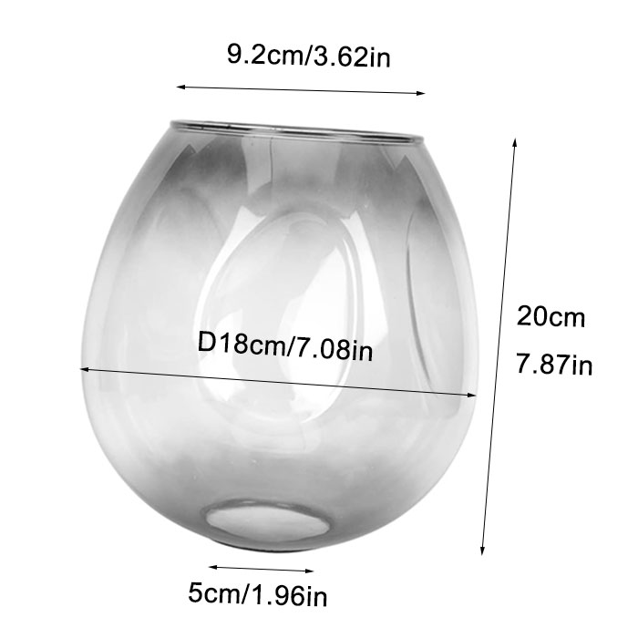 Fading Grey Handblow Art Glazen Lampenkap Hanger Plafond Kroonluchter Wandkandelaar Licht Vervanging Ovaal Grijs Glazen Kap Armatuur: Black