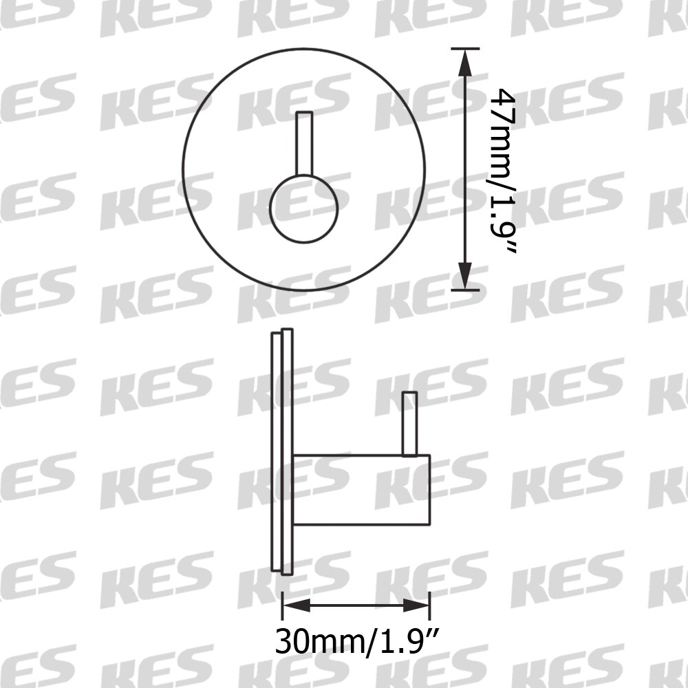 KES A7065 Bathroom Lavatory Self Adhesive Single Coat and Robe Hook, Brushed Stainless Steel
