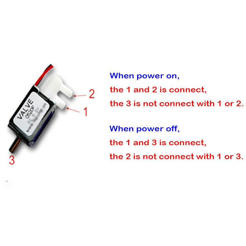 Mini válvula solenoide electromagnética DC 3V/4,5 V/ 6V/ 12V/ 24V, Control de flujo desanimado, válvula de aire Micro de 2 posiciones Y 3 vías