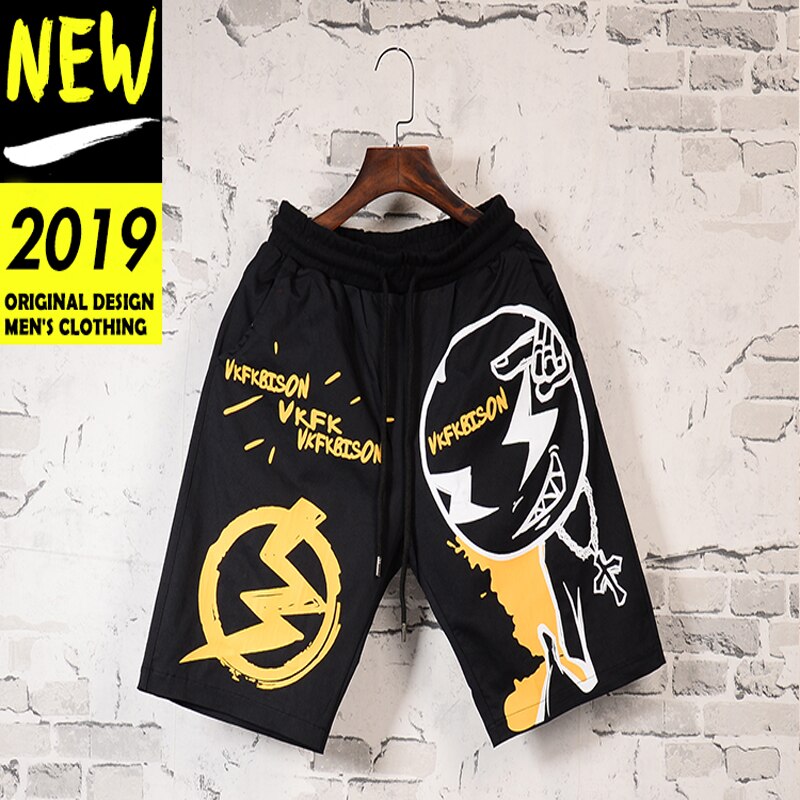 Zomer Hip Hop Losse Shorts Mannen Vijf Broek Broek Harajuku Paar Mode