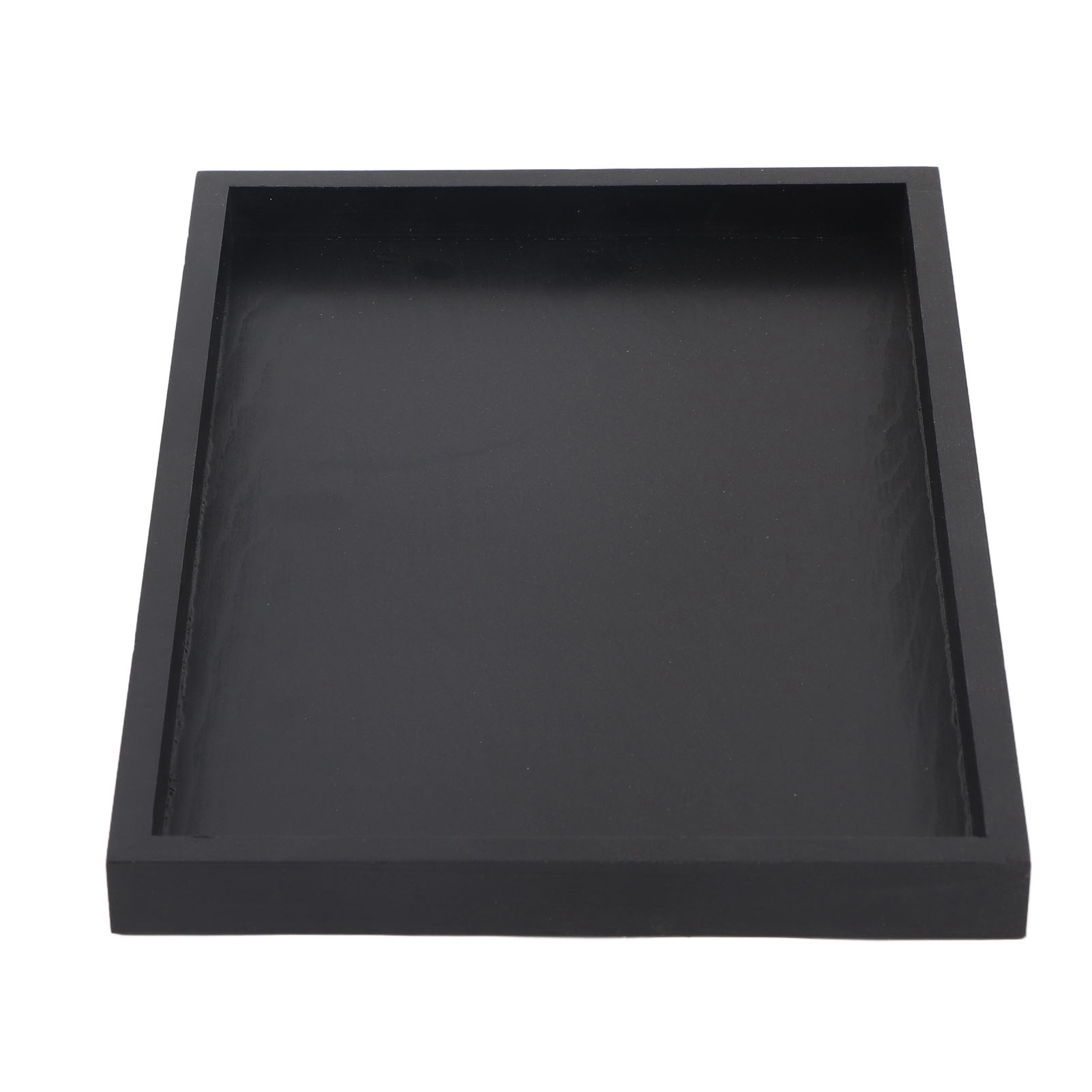 Rectangle Shape Solid Wood Tea Tray Coffee Snack Food Serving Tray Plate Restaurant Trays Black