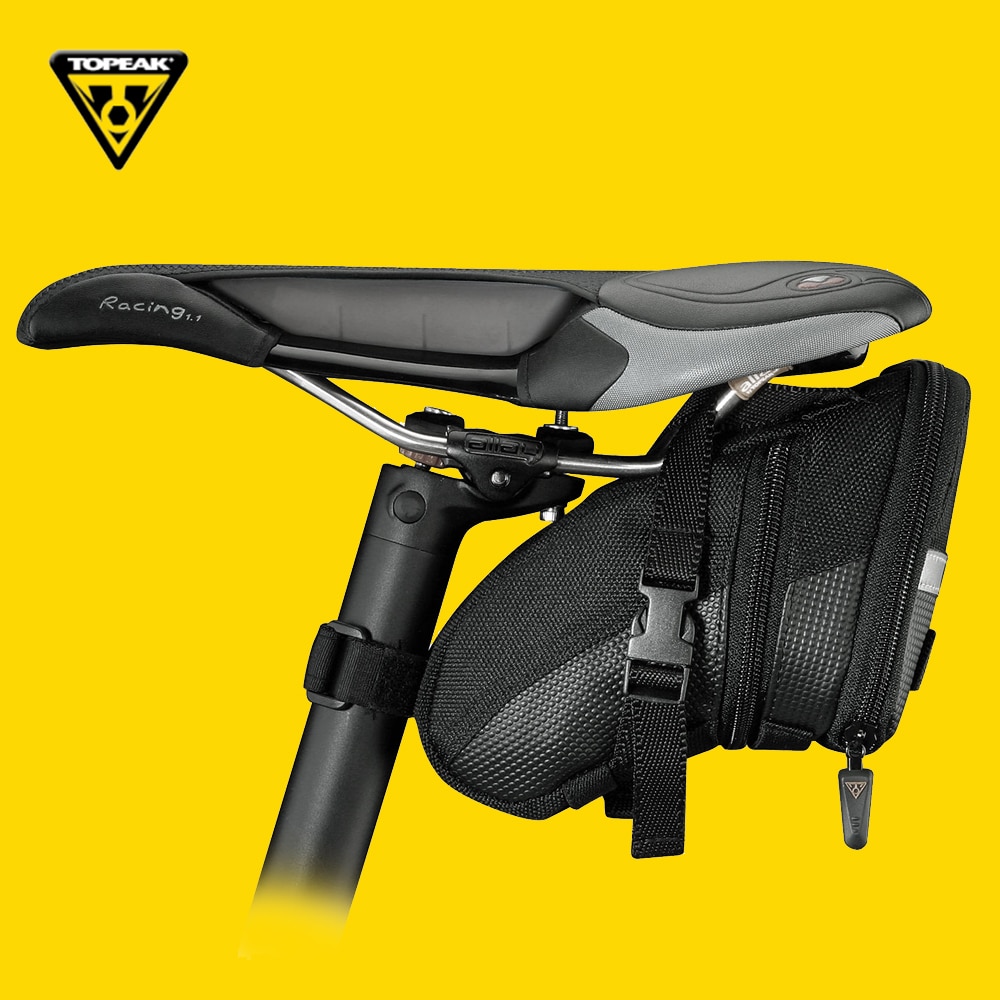 Topeak Aerodynamic Bicycle Seat Bag 3 Size Cycling Saddle Pannier Road Bike Seatpost Pack MTB Bicicleta Quick Release Bike Pouch