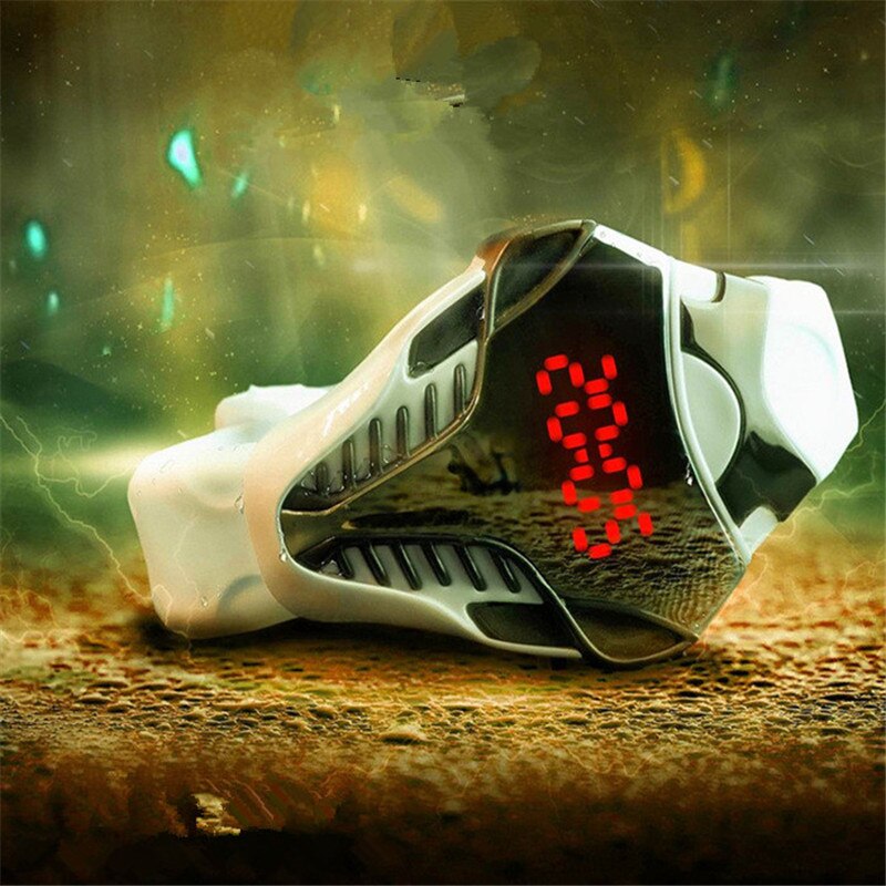 2 Montres Couple LED Hommes Femme Numérique Silicone Sport Bijoux