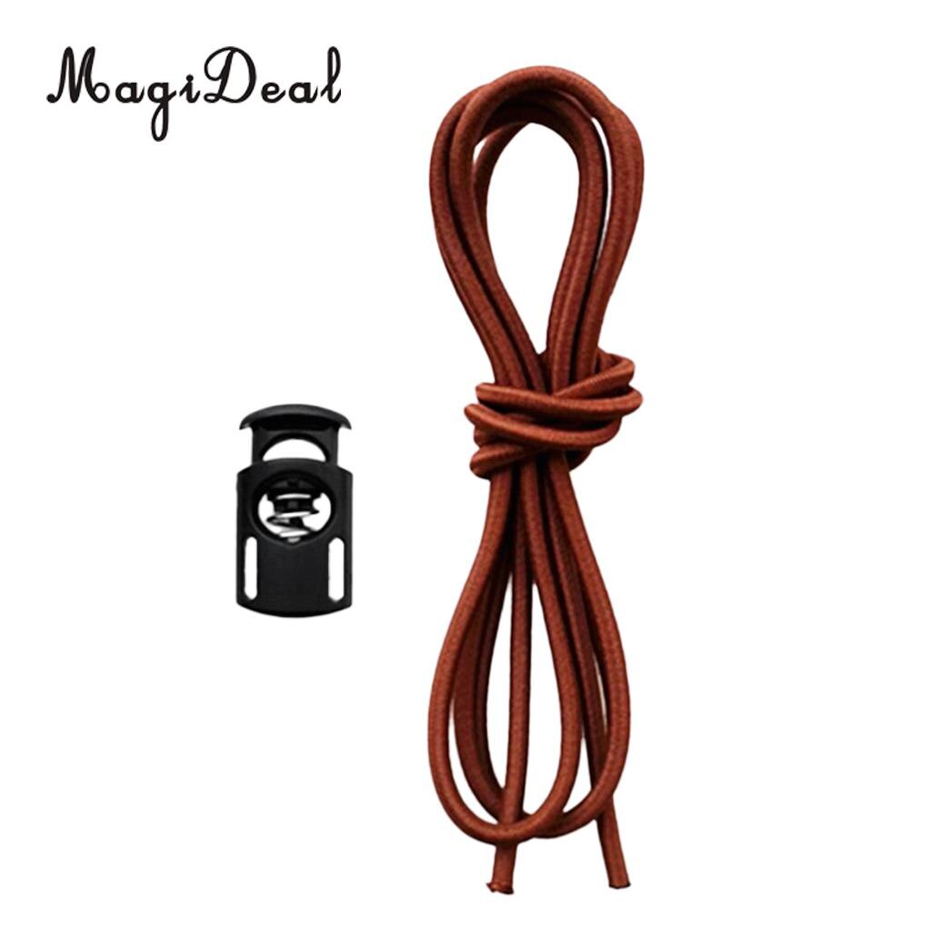 Magideal Vervanging 45 "Elastische Band Bungee Shock Touw & Cord Lock Stopper Universal Past Zwembril & Scuba Dive masker: Coffee