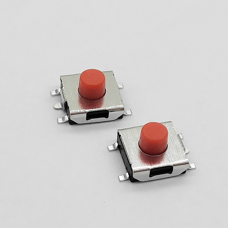 TS-E001 Touch Schakelaar 6.2*6.2*4.3 Vijf-Pin Patch Rode Knop 6X6 Platte seat Smd Disc Vlecht Diy Handgemaakte Accessoires