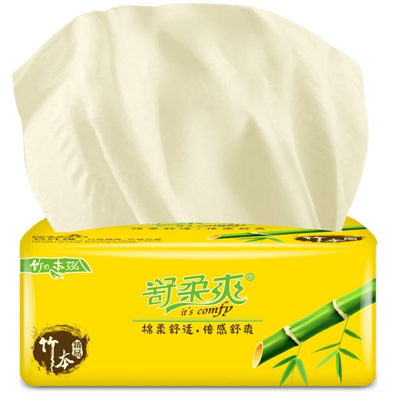10 Packing Paper Towel Bamboo Pulp Tissue Paper 300 Napkins Household Bamboo Toilet Paper E001