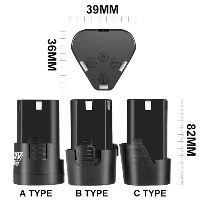 18650 Li-ion Battery 12V 6200mAh Lithium Battery Power Tools accessories For Cordless Screwdriver Electric Drill Battery