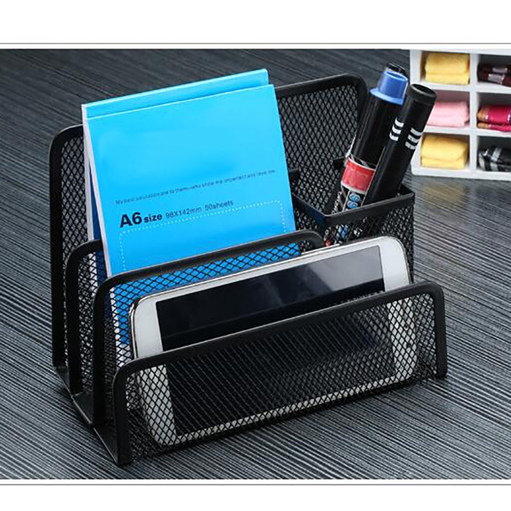 Desktop storage rack Barbed Wire Three-Layer Letter Pen Holder Letter Pen Holder Combination IN STOCK