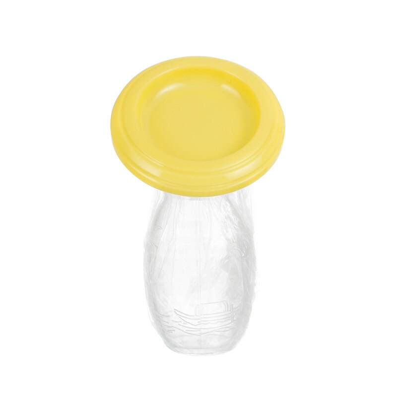 1Pcs Silicone Borstkolf Portable Borstvoeding Handkolf Anti-Overflow Moedermelk Collectie Bump: YELLOW