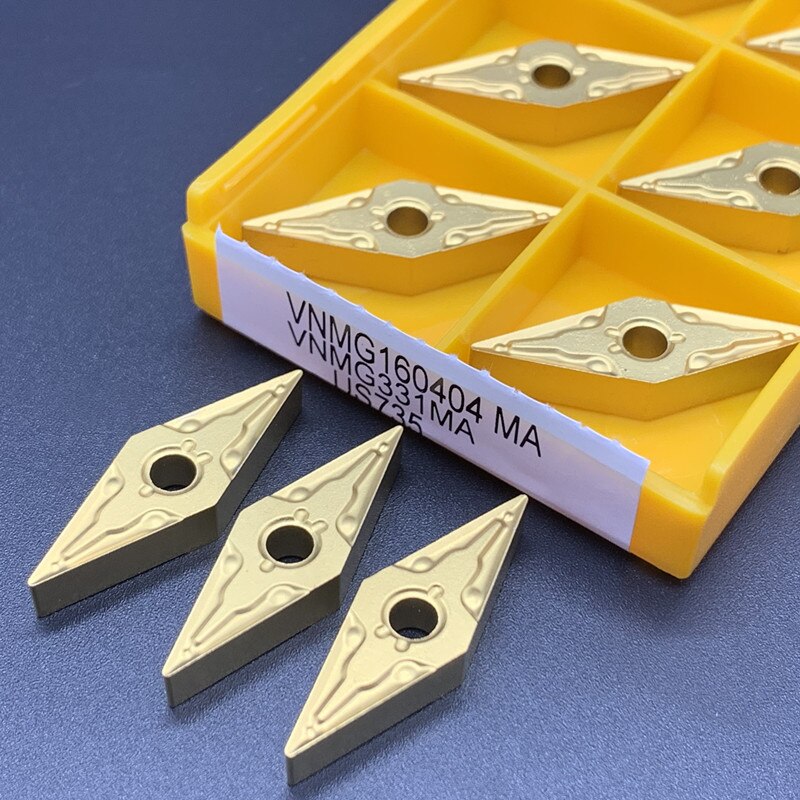 10PCS Carbide insert VNMG160408 VNMG160404 VP15TF/US735 external metal turning tool VNMG 160408 CNC machine turning tool