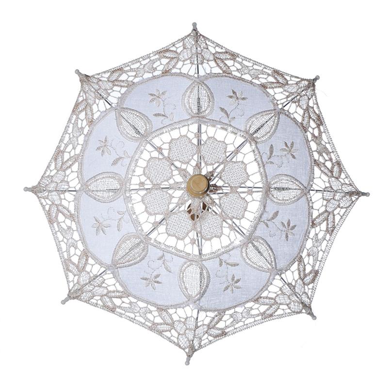 Stylish Western Lace Umbrella Fleur Parasol Decoration Wedding Bride Umbrella: D