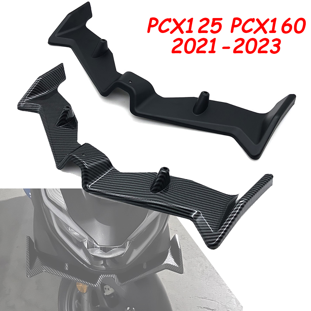 Carenado frontal ABS para motocicleta, aletas neumáticas, cubierta protectora de ala de punta para Honda PCX125 PCX160 PCX 125 160 -2023