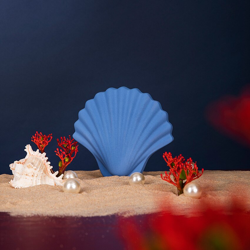 Imitation shell Ceramic vase Modern arts and crafts porcelain hydroponic vases flower pot home decoration: A