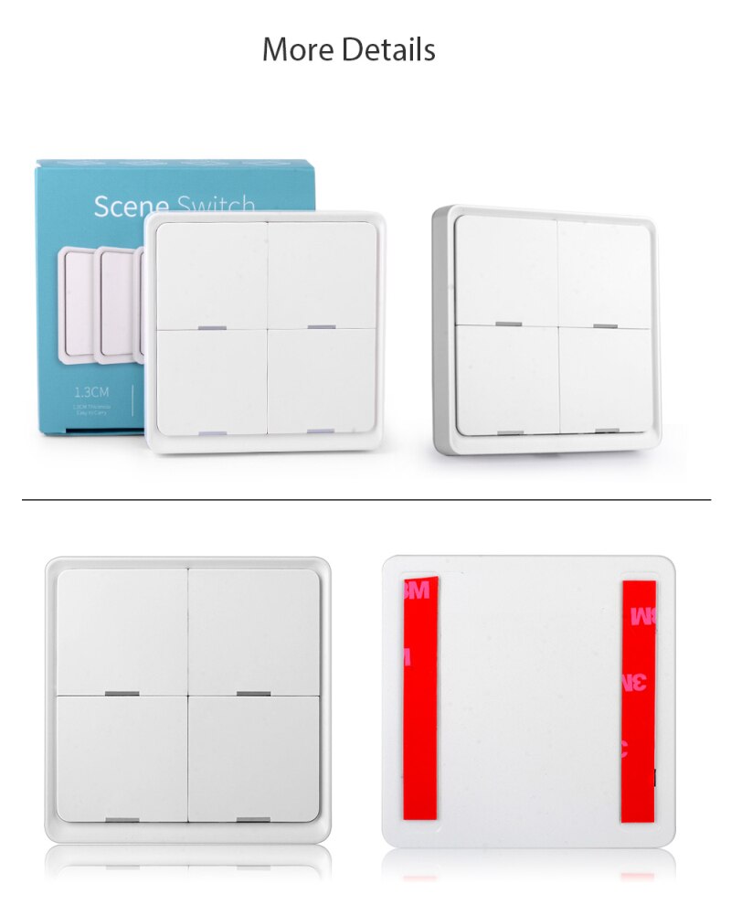 Przełącznik 4banda sprytny scena Zigbee 12 przełącznik robić montażu ściennego przełącznik przyciskowy typ pasztecik inteligentna automatyka robić urządzeń Tuya