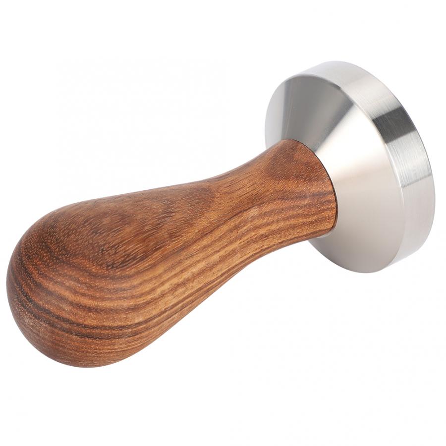Coffee Tools 51mm Stainless Steel Wood Handle Coffee Tamper Coffee Powder Pressing Tamping Tool for Home Use