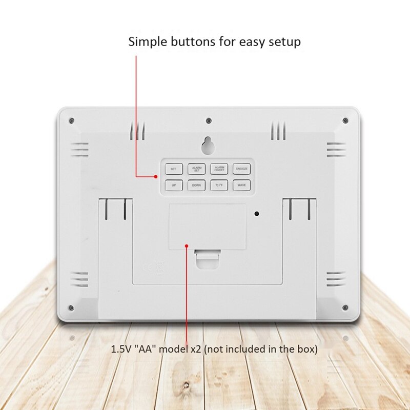Digital Wall Clock Lcd Big Large Number Time Tempe... – Grandado