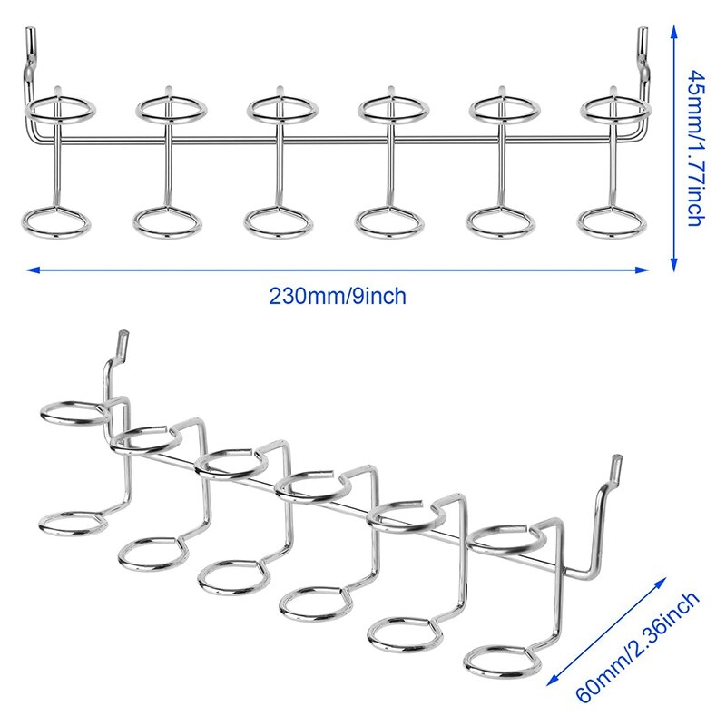 Top 2 Stuks Schroevendraaier Houder Pegboard Multi-Tool Houder Accessoire Pegboard Accessoires Multi-Ring Gereedschaphouder Voor Pegboard