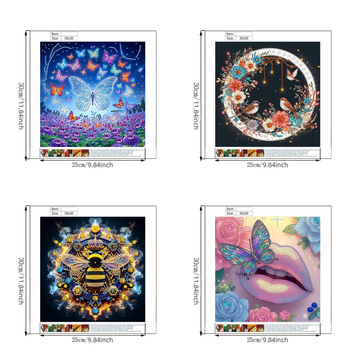 1-delige 5D dierendiamantschilderset, frameloze doe-het-zelf-huisdecoratie of festivalcadeau diamantkunstset en volledige set gereedschappen