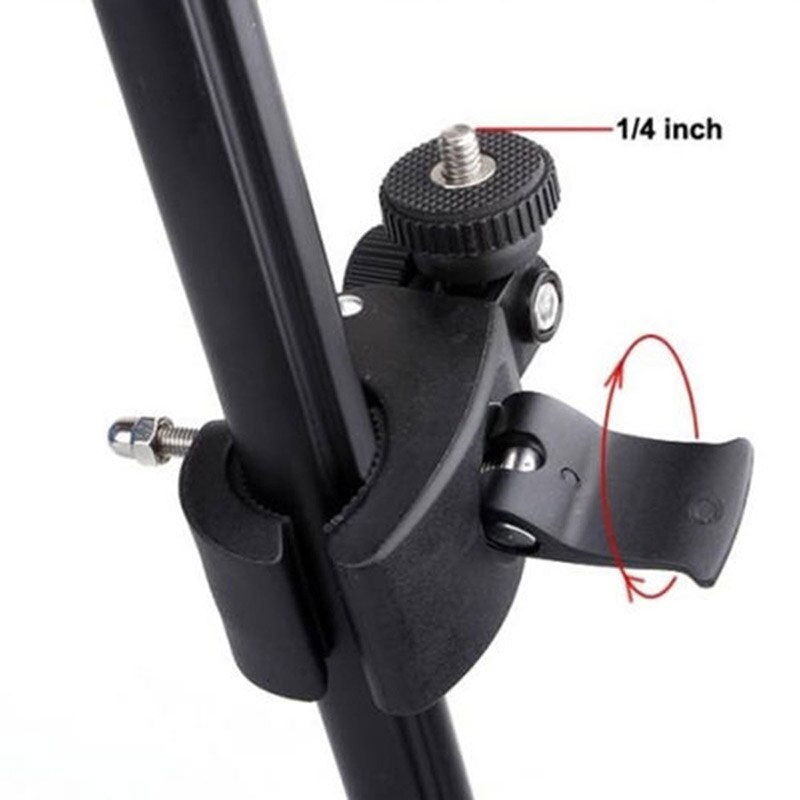 Snelsluiting Buisklem met 1/4 Camera Mounts voor go pro werkt voor Statieven SLR Camera Clip voor Canon Nikon Sony