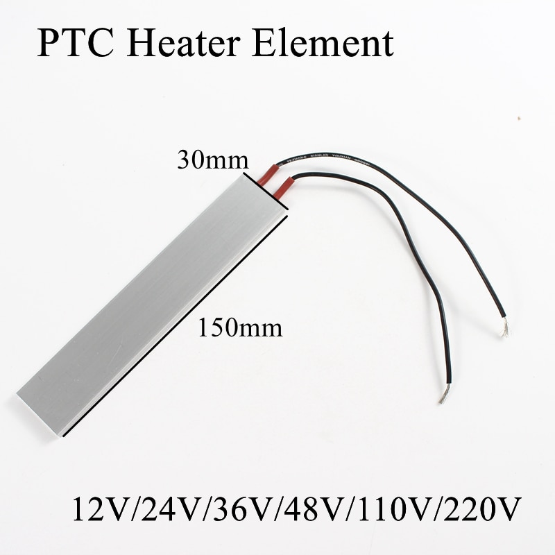 12V 24V 220V Ptc Verwarming Film Keramische Heater Air Fan Warmte Thermostaat Constante Temperatuur Thermistor Plaat Element 12 100 220