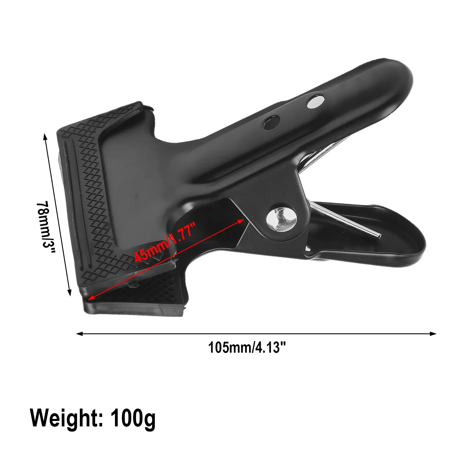 WideMouth Spring Clamp for Woodworking Photo Studio Backdrops Strong Metal Clip Strong Gripping Action Rubber Pads