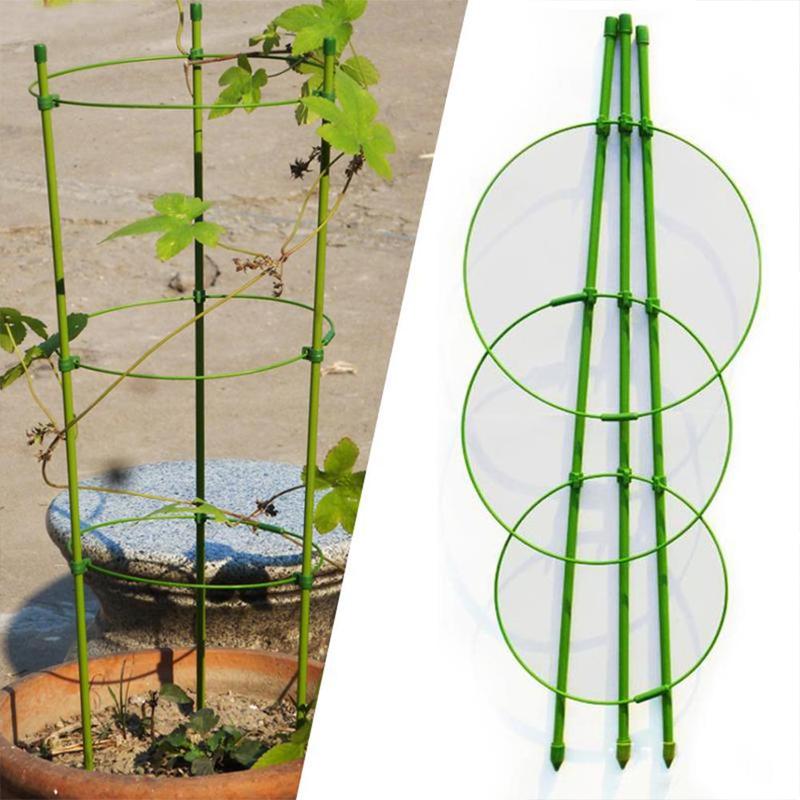 Plastic Flower Plant Support Frame Hanging Vines Vegetables Shelf Clips Rings Clematis Climbing Rack Stick Cage Garden Ornament