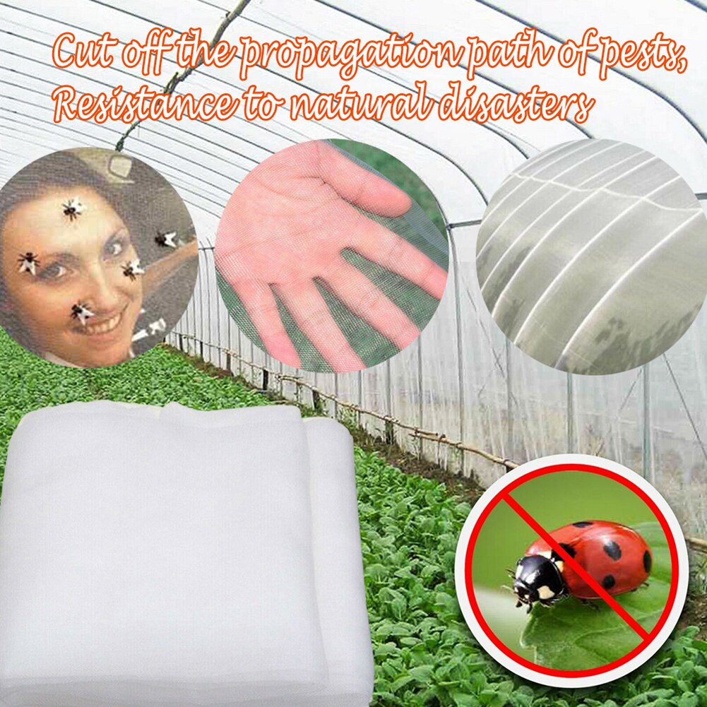 100 Mesh Greenhouse Protective Net Insect Bird Garden Net Garden Netting for Protect Flower Plant Fruits Vegetables