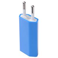 USB Travel Charger EU Plug AC 5 V for IPhone 4 4s 5 Wall Charger for Samsung Galaxy S3 S4 Note 3 Note 4 J25 USB Adapter: Blue