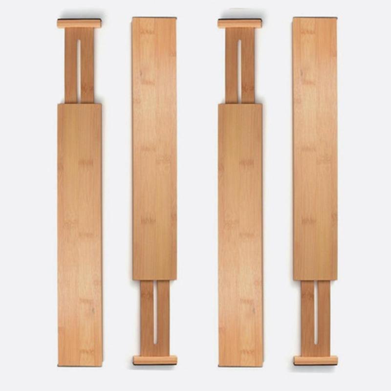 Telescopic Drawer Divider Adjustable Separator Divider Cabinet Drawer Grid Storage Storage Divider Bamboo Board