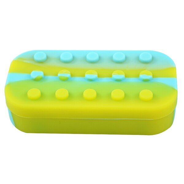 Wax Oil Concentrate Container Silicone Storage Jars Slick Jars Dab Box Non Stick: Blue Yellow