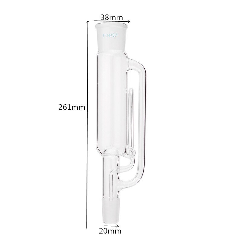150 ml En Verre de Laboratoire Extracteur Soxhlet Condenseur avec 24/29 Flacon à Fond plat 261 MM 34/37 Tube Laboratoire Verrerie Kit
