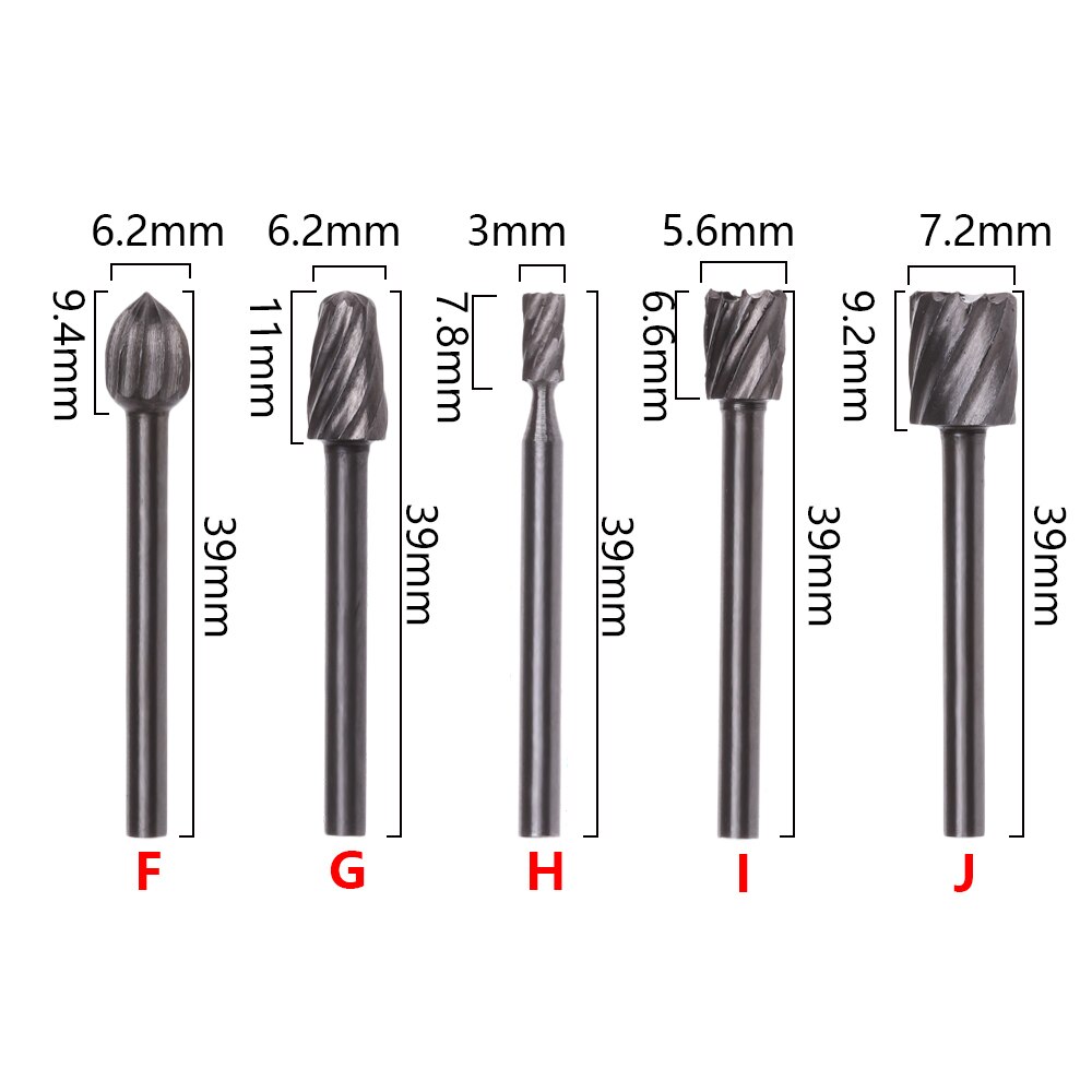 10Pc Mini Hss Frezen Boren Set Carbide Roterende B... – Vicedeal