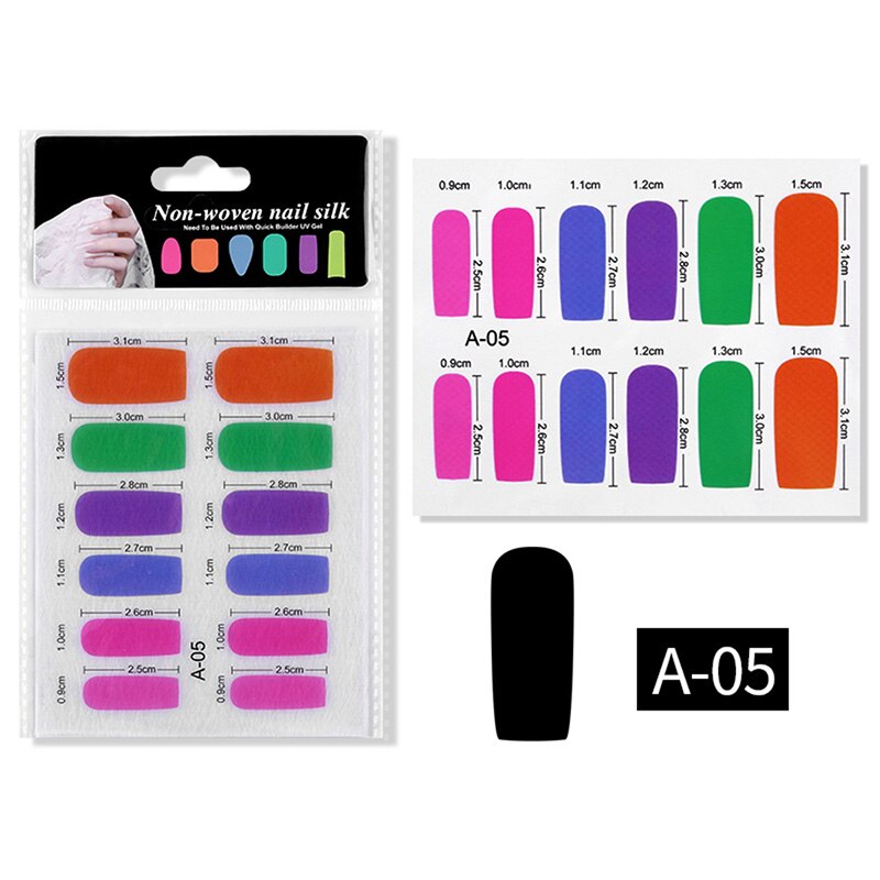Fiberglas Seide Nagel Erweiterungen bilden Nicht-gewebte Fiberglas UV Gel Acryl Spitze Faser Nagel Bauen Verlängerung Französisch DIY Manikübetreffend werkzeug: A-05