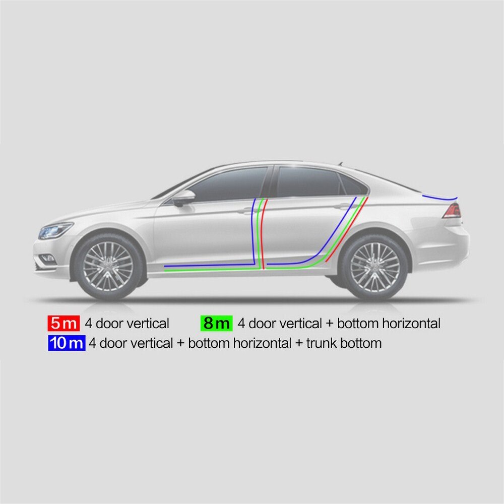 10M "U" Type Auto Afdichtstrip Geluidsisolatie Auto Dashboard Seal Strips Voorruit Dashboard Afdichting Strips Auto accessoires