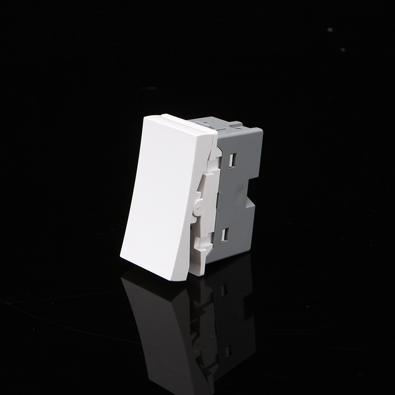 EU 45mm 1gang 1 way Switching Functional Component Plug-in Switch Flame Retardant PC Switching Functional Component key 16A