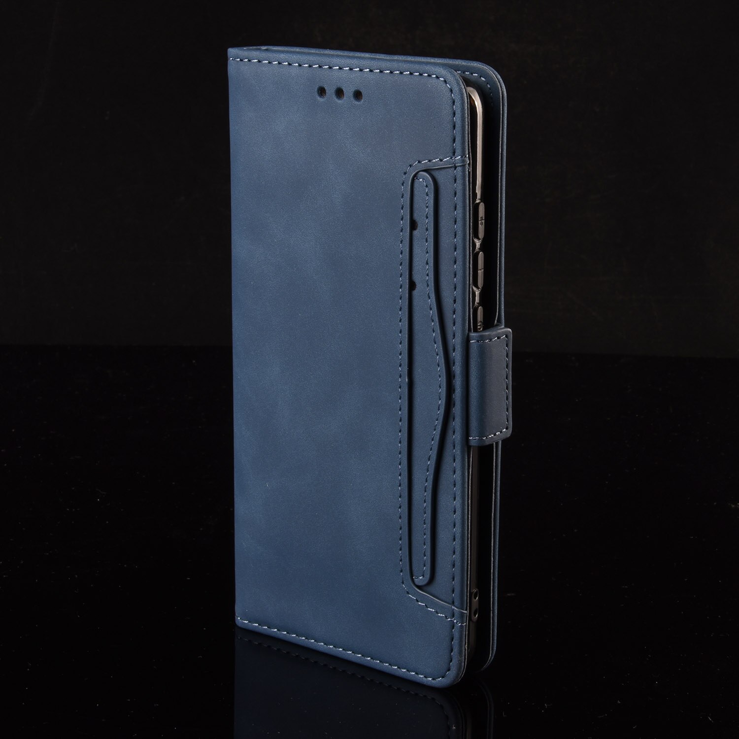 Oppo Vinden X2 Lite Wallet Case Luxe Flip Lederen Cover Voor Oppo Vinden X2 Lite Multi Card Slots Case: Dark Blue