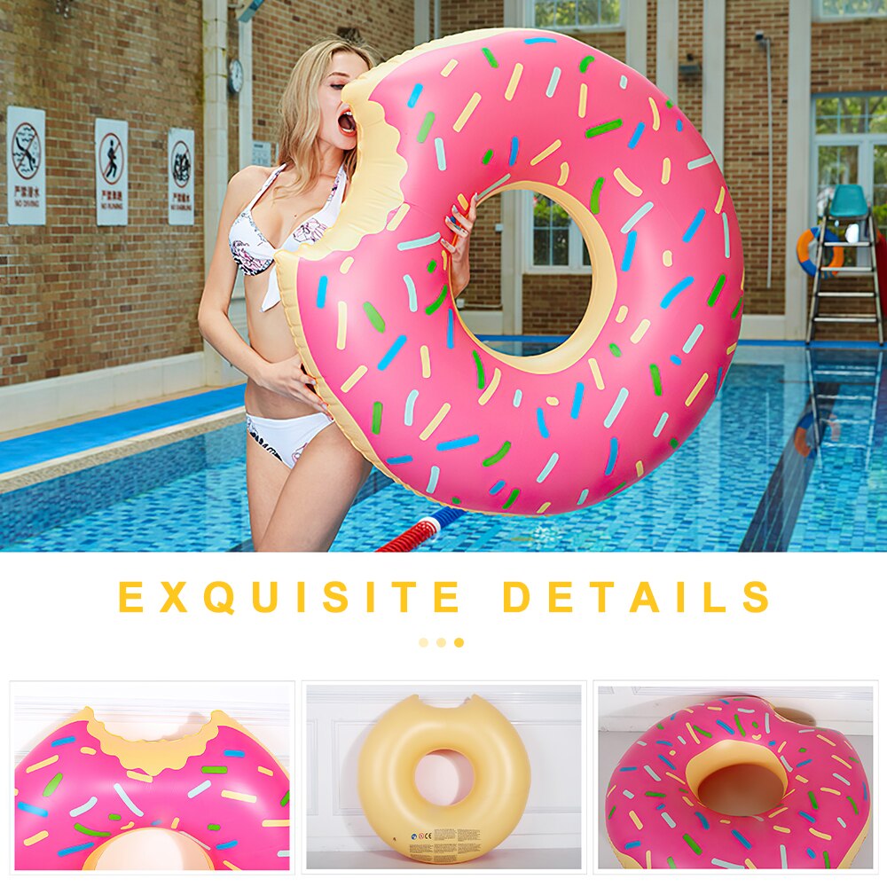 Opblaasbare Donut Zwemmen Ring Zomer Water Sport Reddingsboei Pvc Zwemmen Matras Dikke Drijvende Speelgoed Ring Water Seat Volwassen Kids