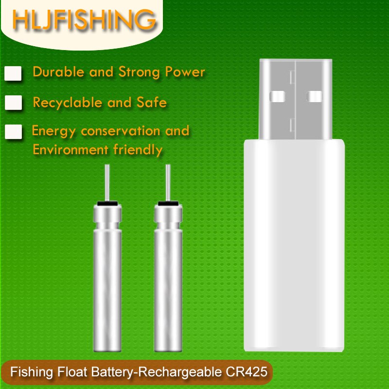 Hljfishing Visdobbers Oplaadbare CR425 Batterij Led Fishing Float Accessoire Pak Voor Verschillende Charger