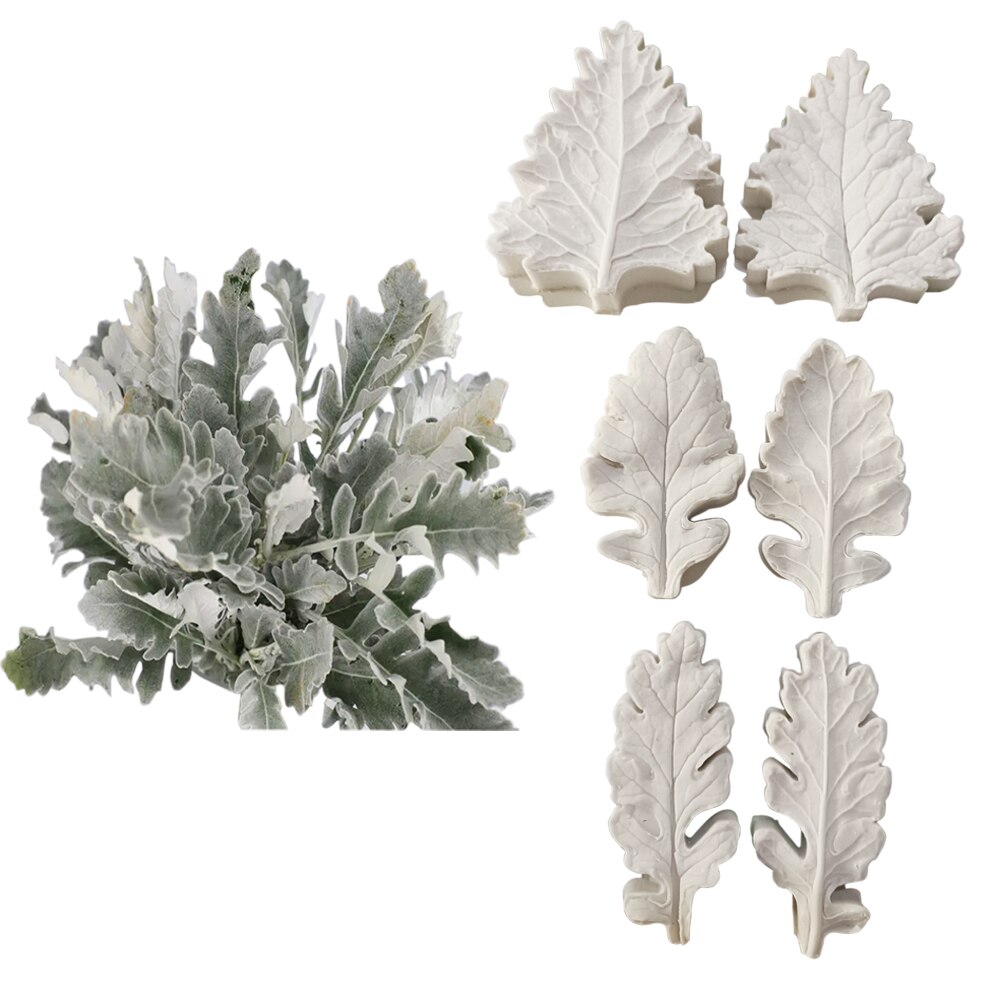 Silber Blatt Blütenblatt Veiner Silikon bilden Fondant Blumen Kuchen Dekorieren Schokolade Gumpaste Zucker Tonne Kalten Porzellan M2894