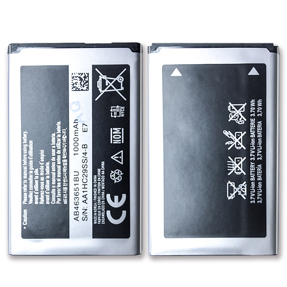 AB463651BC AB463651BE AB463651BU Batterij Voor Samsung W559 S5620I S5630C C3200 F339 S5296 C3322 GT-C3530 S5610 Met Track Code