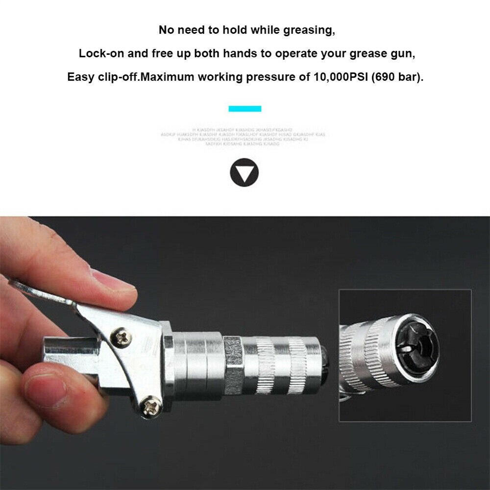 High heavy-duty quick-release lock clip high-pressure oil injector connector stainless steel oil injection nozzle