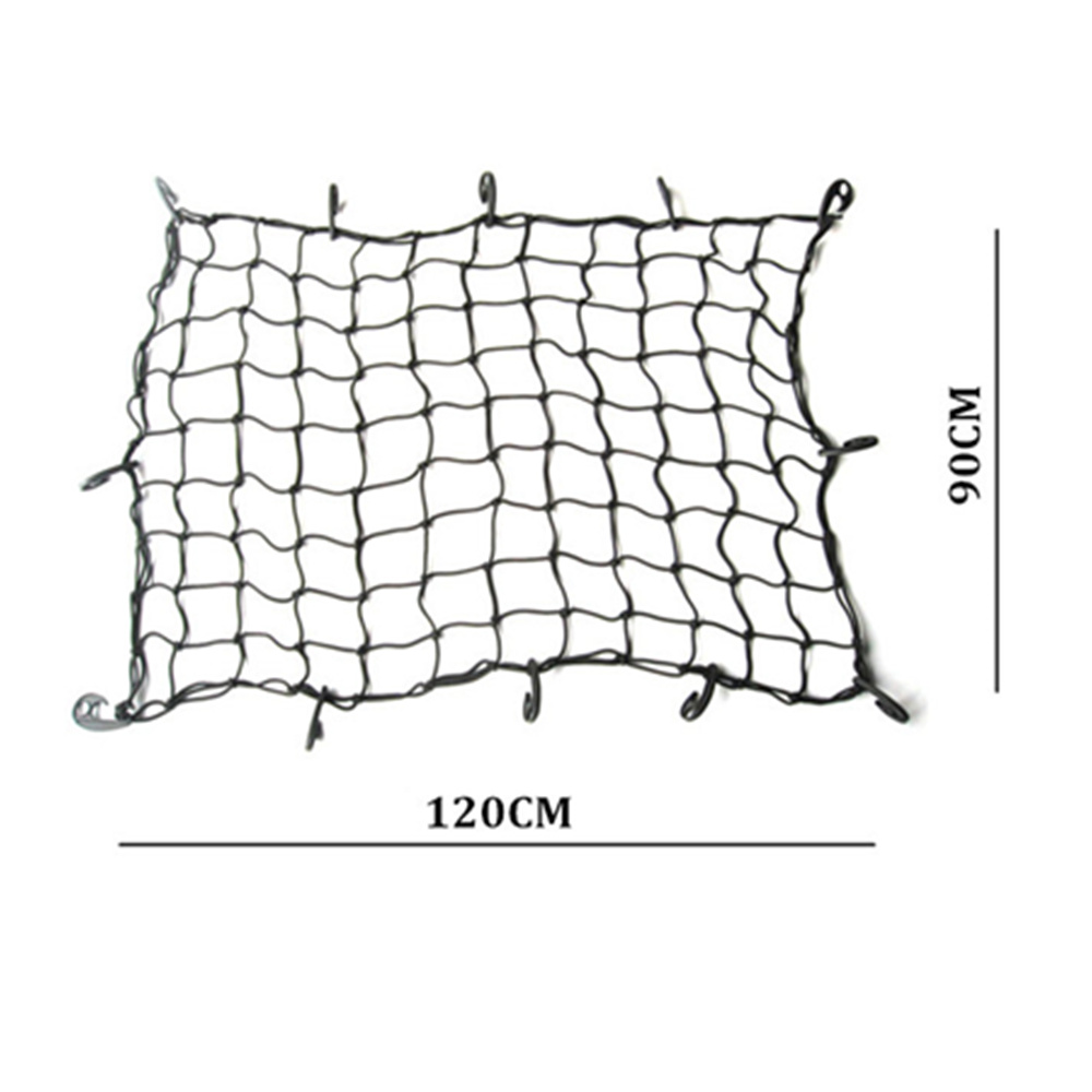 ALWAYSME-Red de carga extragrande Universal, 120x90CM, 10 ganchos ajustables y red ajustada para cama de coche y camión, Red de amarre de techo automático