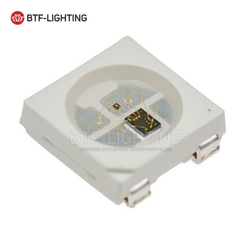 Ws2812b led chip 10 ~ 1000 stk 5050 rgb smd sort/hvid version  ws2812 individuelt adresserbar digital 5v
